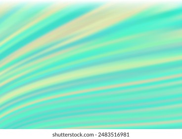 Light Green vector template with bent lines. Brand new colored illustration in marble style with gradient. The best blurred design for your business.