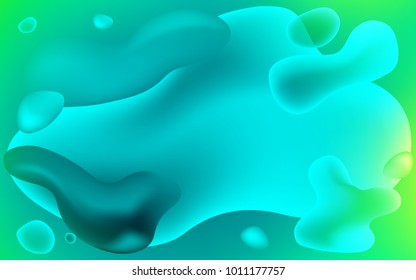 Light Green vector template with bubble shapes. A vague circumflex abstract illustration with gradient. The elegant pattern for brand book.