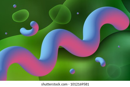 Light Green vector template with bubble shapes. A sample with blurred bubble shapes. Memphis style for your business design.