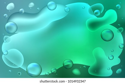 Light Green vector template with bubble shapes. Modern gradient abstract illustration with bandy lines. The best blurred design for your business.