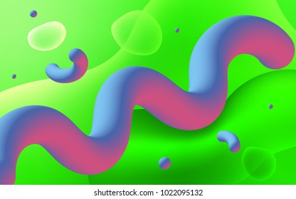 Light Green vector template with bubble shapes. Modern gradient abstract illustration with bandy lines. A completely new memphis design for your business.