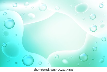 Light Green vector template with bubble shapes. Shining crooked illustration in memphis style. New composition for your brand book.