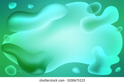 Light Green vector template with bubble shapes. Creative geometric illustration in memphis style with gradient. A completely new template for your business design.