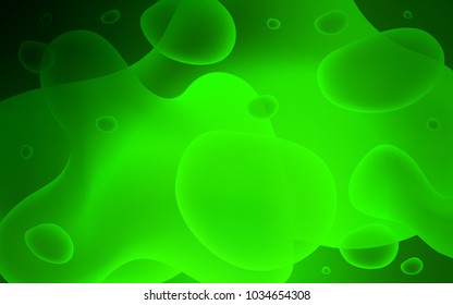 Light Green vector template with bubble shapes. Colorful illustration in abstract memphis style with gradient. A completely new memphis design for your business.