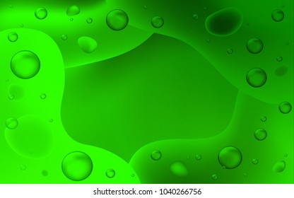 Light Green vector template with bubble shapes. A sample with blurred bubble shapes. Memphis design for your web site.