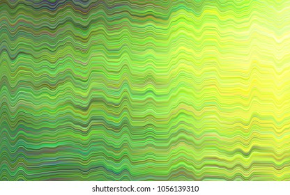 Light Green vector template with bubble shapes. Modern gradient abstract illustration with bandy lines. The elegant pattern for brand book.