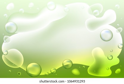 Light Green vector template with bubble shapes. Geometric illustration in memphis style with gradient.  Brand-new design for your ads, poster, banner.