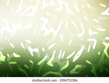 Light Green vector template with bubble shapes. Modern gradient abstract illustration with bandy lines. The template for cell phone backgrounds.