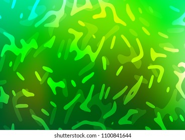 Light Green vector template with bubble shapes. Shining illustration, which consist of blurred lines, circles. Brand new design for your ads, poster, banner.