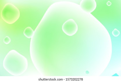 Light Green vector template with bubble shapes. A completely new color illustration in memphis style. Memphis design for your web site.