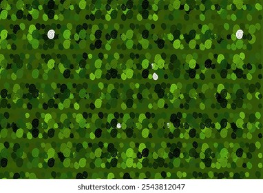 Light Green vector template with bubble shapes. Shining illustration, which consist of blurred lines, circles. A new texture for your  ad, booklets, leaflets.