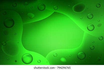 Light Green vector template with bubble shapes. A sample with blurred bubble shapes. A completely new memphis design for your business.