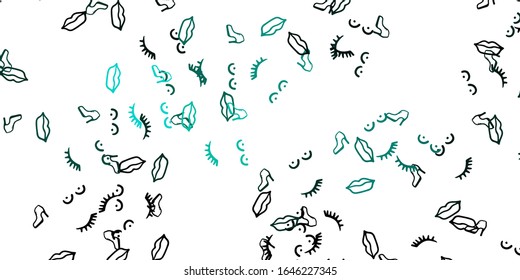 Light Green vector template with businesswoman signs. Colorful feminism symbols with a gradient in modern style. Background for International Women’s Day.