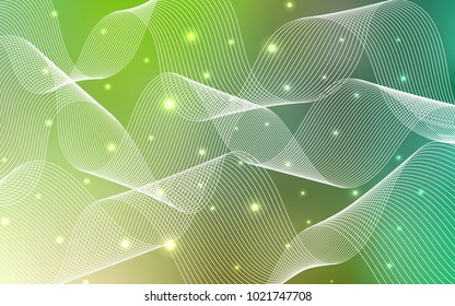 Light Green vector template with carnival confetti. Decorative shining illustration with ribbons on abstract template. Beautiful design for your business advert of anniversary.