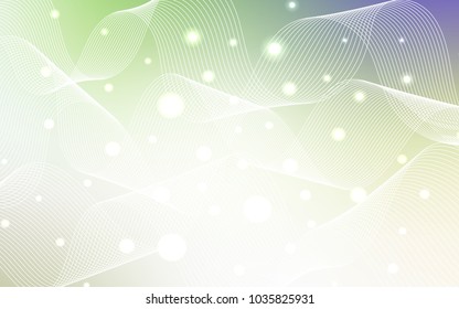 Light Green vector template with carnival confetti. Decorative shining illustration with ribbons on abstract template. New design for ad, poster, banner of your Party.