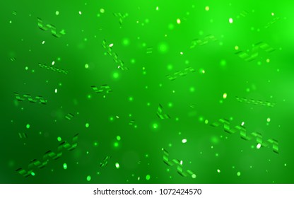 Light Green vector template with carnival confetti. Confetti on blurred abstract background with colorful gradient. Beautiful design for your business advert of anniversary.