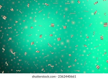 Light Green vector template in carnival style. A Smart Illustration with gradient Christmas elements. Pattern for booklets, leaflets of education.