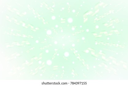 Light Green vector template with carnival confetti. Modern geometrical abstract illustration with carnival ribbons. The pattern can be used for new year ad, booklets.