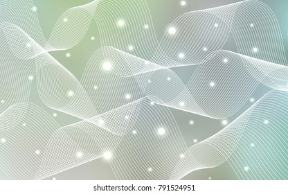Light Green vector template with carnival confetti. Glitter abstract illustration with colorful confetti, ribbons. The pattern can be used for birthday gifts, congratulations.