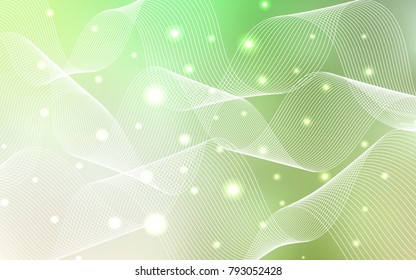 Light Green vector template with carnival confetti. Beautiful colored illustration with ribbon in celebration style. The pattern can be used for new year ad, booklets.