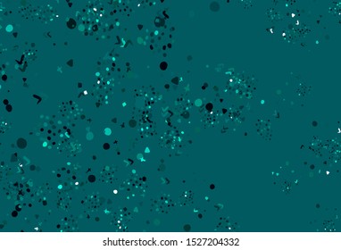 Light Green vector template with chaotic shapes. Colorful chaotic forms with gradient in modern style. Elegant design for wallpapers.