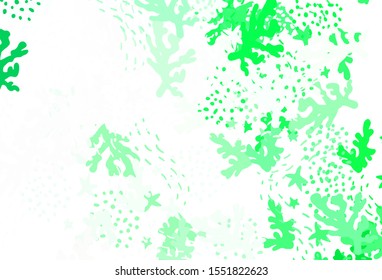 Light Green vector template with chaotic shapes. Colorful chaotic forms with gradient in modern style. Elegant design for wallpapers.