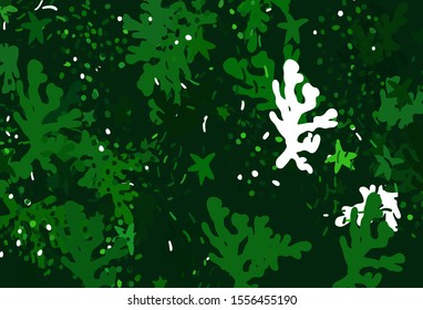 Light Green vector template with chaotic shapes. Modern abstract illustration with colorful random forms. Best smart design for your business.