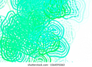 Light Green vector template with chaotic shapes. Modern abstract illustration with colorful random forms. Simple design for your web site.