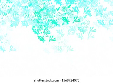 Light Green vector template with chaotic shapes. Modern abstract illustration with colorful random forms. Simple design for your web site.