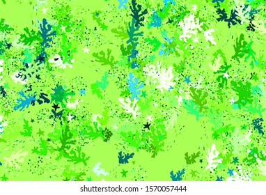 Light Green vector template with chaotic shapes. Simple colorful illustration with abstract gradient shapes. Modern design for your business card.