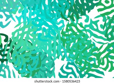Light Green vector template with chaotic shapes. Illustration with colorful gradient shapes in abstract style. Modern design for your business card.