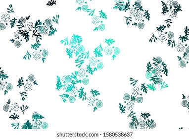 Light Green vector template with chaotic shapes. Modern abstract illustration with colorful random forms. Modern design for your business card.