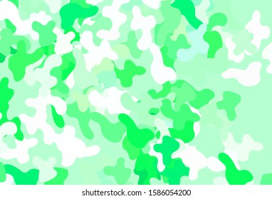 Light Green vector template with chaotic shapes. Simple colorful illustration with abstract gradient shapes. Simple design for your web site.