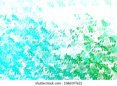 Light Green vector template with chaotic shapes. Modern abstract illustration with colorful random forms. Best smart design for your business.