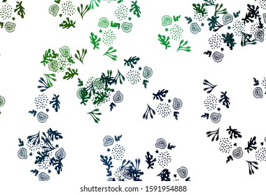 Light Green vector template with chaotic shapes. Modern abstract illustration with colorful random forms. Elegant design for wallpapers.