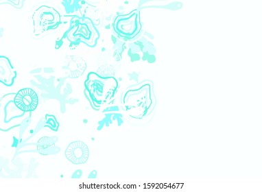 Light Green vector template with chaotic shapes. Modern abstract illustration with colorful random forms. Modern design for your business card.