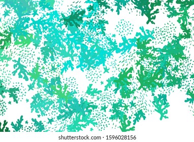 Light Green vector template with chaotic shapes. Simple colorful illustration with abstract gradient shapes. Modern design for your business card.
