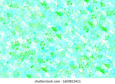 Light Green vector template with chaotic shapes. Simple colorful illustration with abstract gradient shapes. Modern design for your business card.