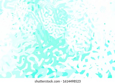 Light Green vector template with chaotic shapes. Decorative design in abstract style with random forms. Elegant design for wallpapers.