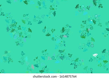Light Green vector template with chaotic shapes. Simple colorful illustration with abstract gradient shapes. Elegant design for wallpapers.