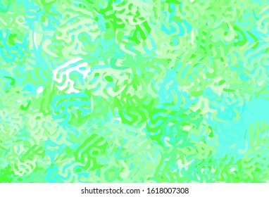 Light Green vector template with chaotic shapes. Modern abstract illustration with colorful random forms. Elegant design for wallpapers.