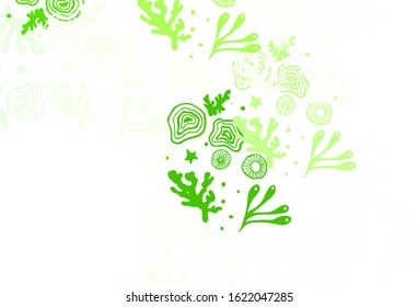Light Green vector template with chaotic shapes. Modern abstract illustration with colorful random forms. Simple design for your web site.