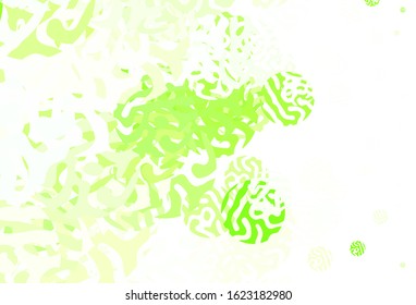 Light Green vector template with chaotic shapes. Simple colorful illustration with abstract gradient shapes. Best smart design for your business.