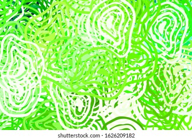 Light Green vector template with chaotic shapes. Modern abstract illustration with colorful random forms. Elegant design for wallpapers.