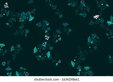 Light Green vector template with chaotic shapes. Modern abstract illustration with colorful random forms. Modern design for your business card.