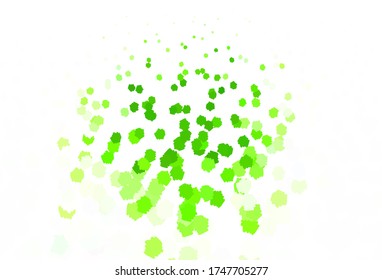 Hellgrüne Vektorvorlage mit chaotischen Formen. Dekoratives Design im abstrakten Stil mit zufälligen Formen. Modernes Design für Ihre Visitenkarte.