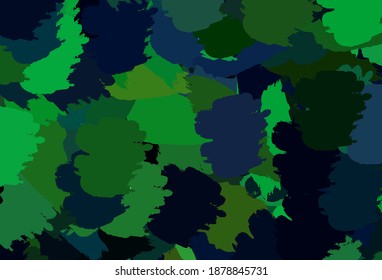 Light Green vector template with chaotic shapes. Modern abstract illustration with colorful random forms. Elegant design for wallpapers.