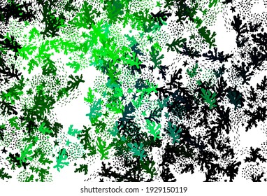 Plantilla vectorial verde claro con formas caóticas. Coloridas formas caóticas con gradiente de estilo moderno. Mejor diseño inteligente para su negocio.