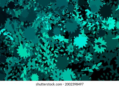 Light Green vector template with chaotic shapes. Illustration with colorful gradient shapes in abstract style. Simple design for your web site.