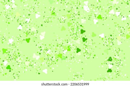 Plantilla vectorial verde claro con formas caóticas. Diseño decorativo en estilo abstracto con formas aleatorias. Fondo para un teléfono móvil.